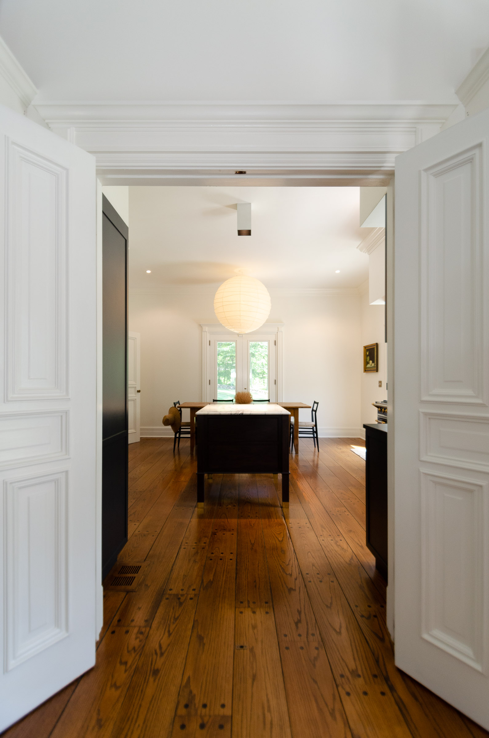 Interior of remodeled kitchen.