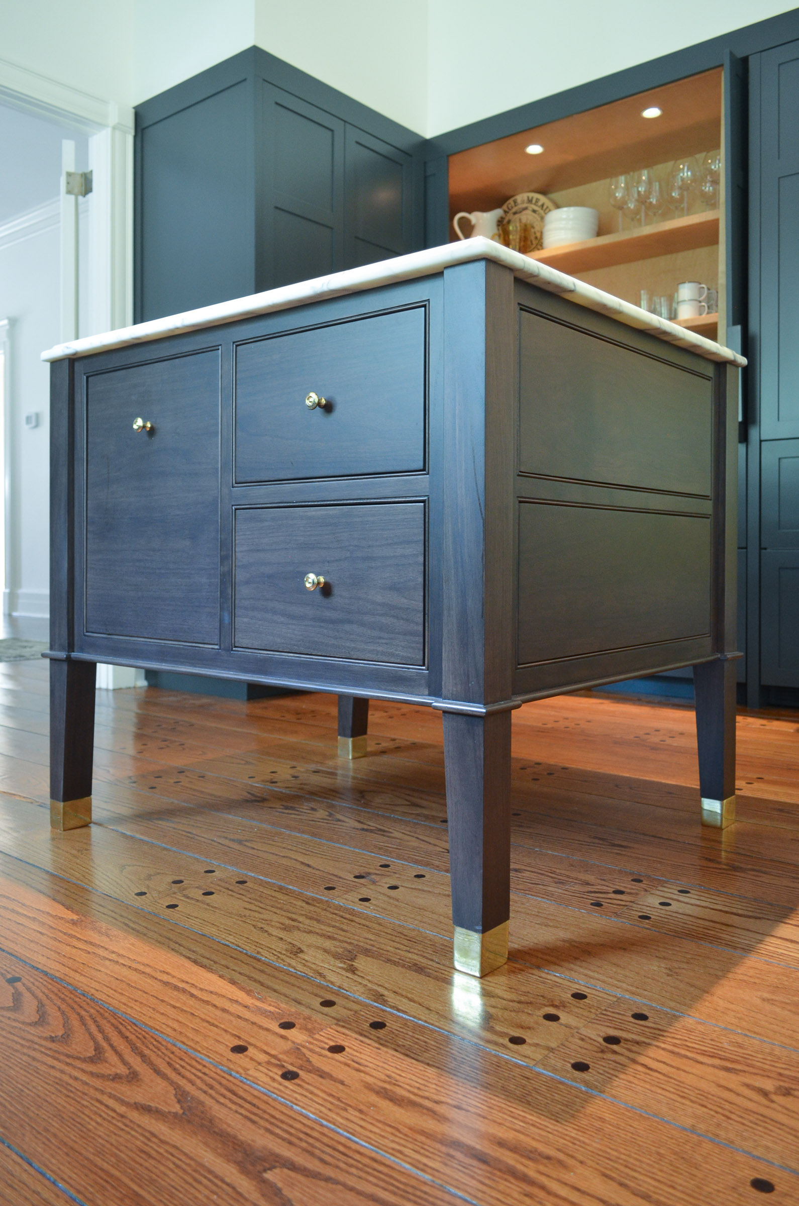 Interior of remodeled kitchen.
