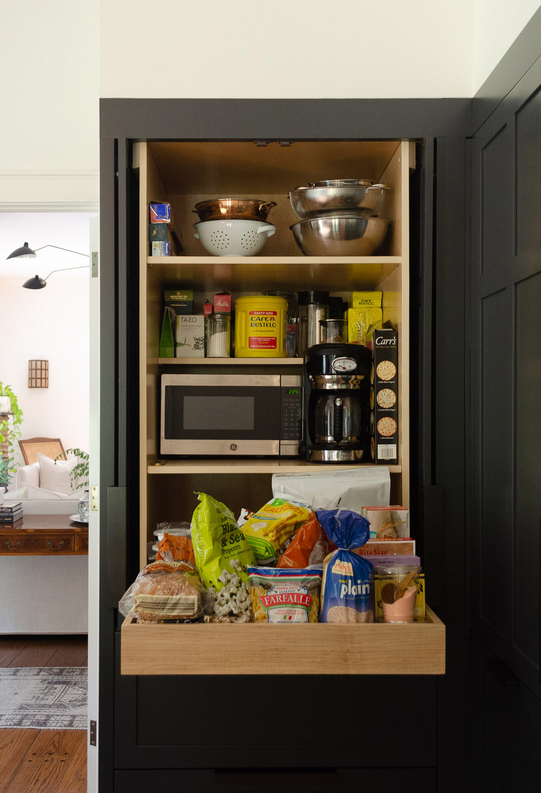 Interior of remodeled kitchen.