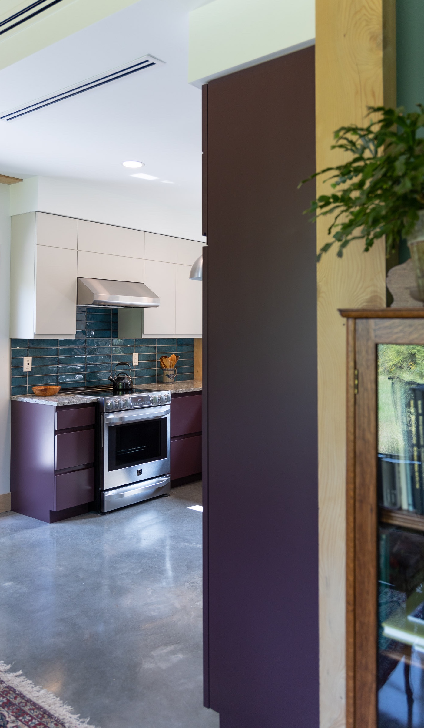 Interior of remodeled kitchen.