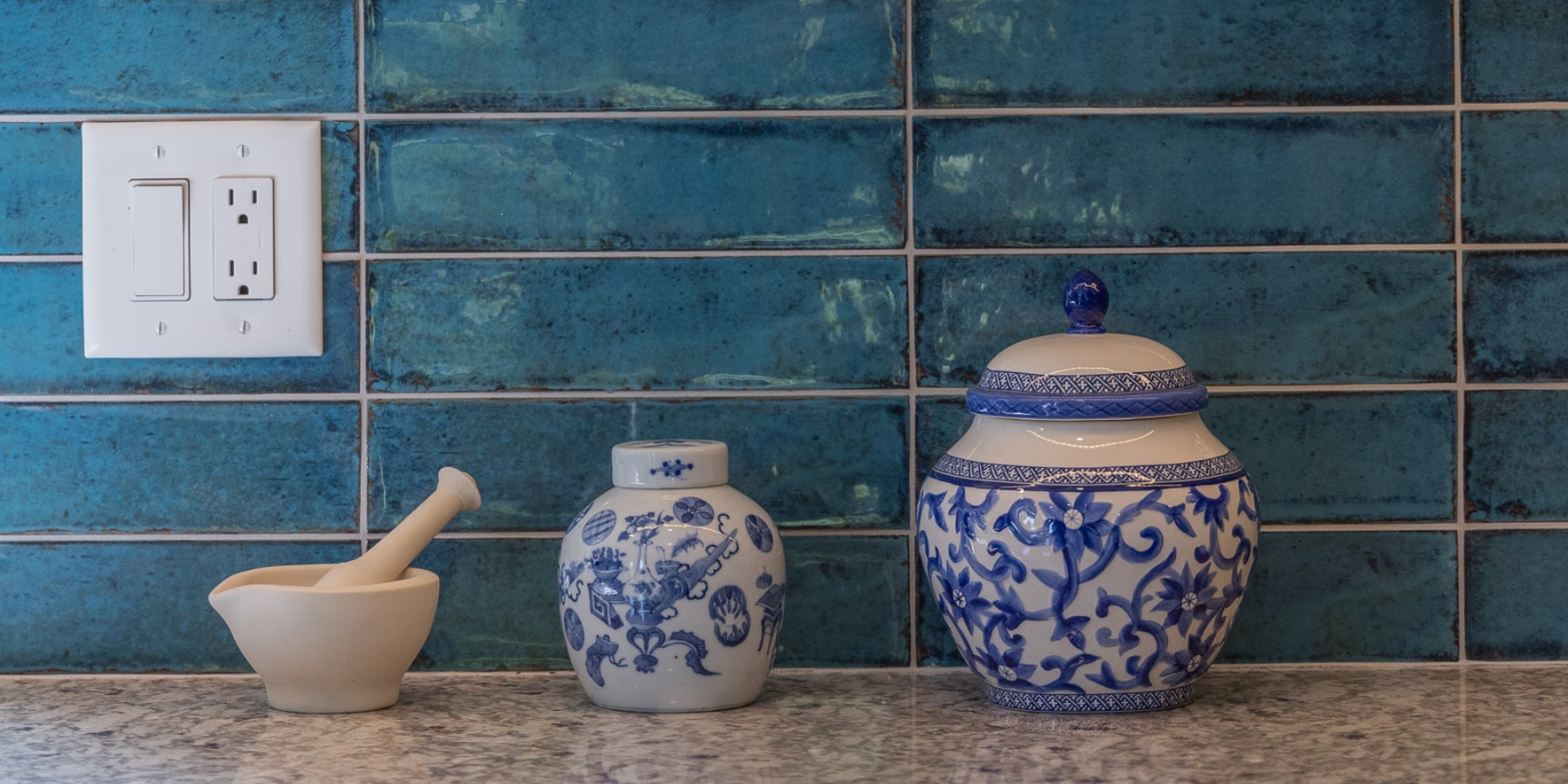 Interior of remodeled kitchen.