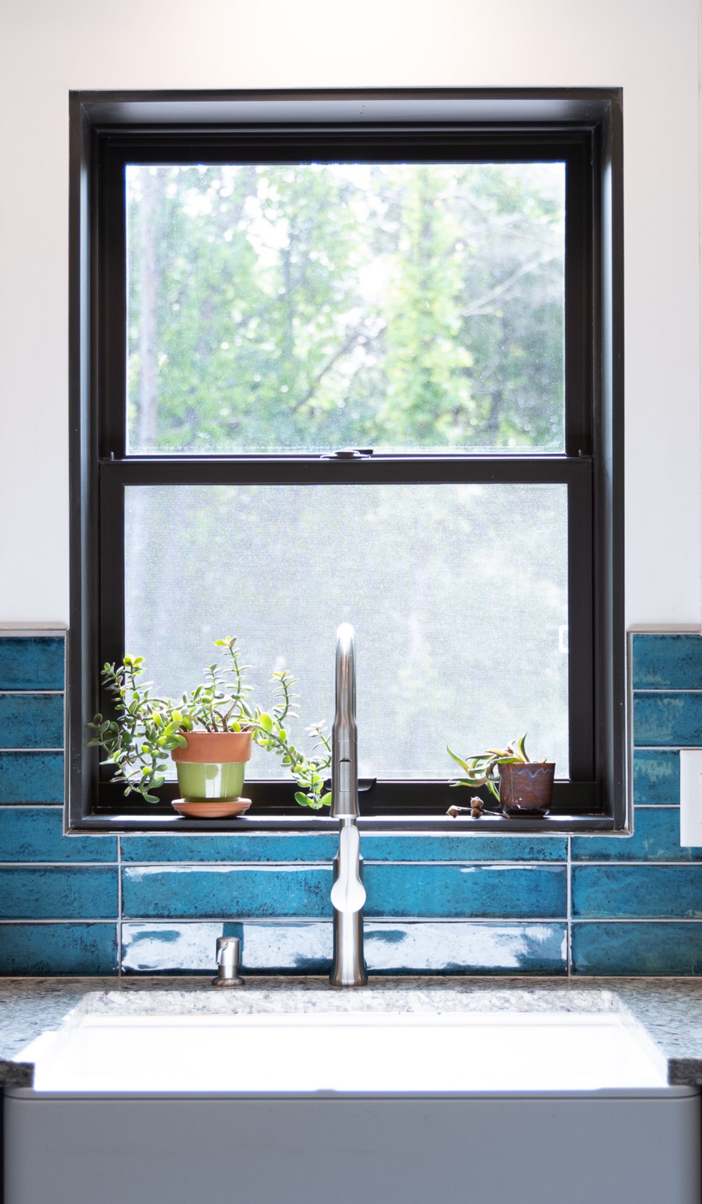 Interior of remodeled kitchen.