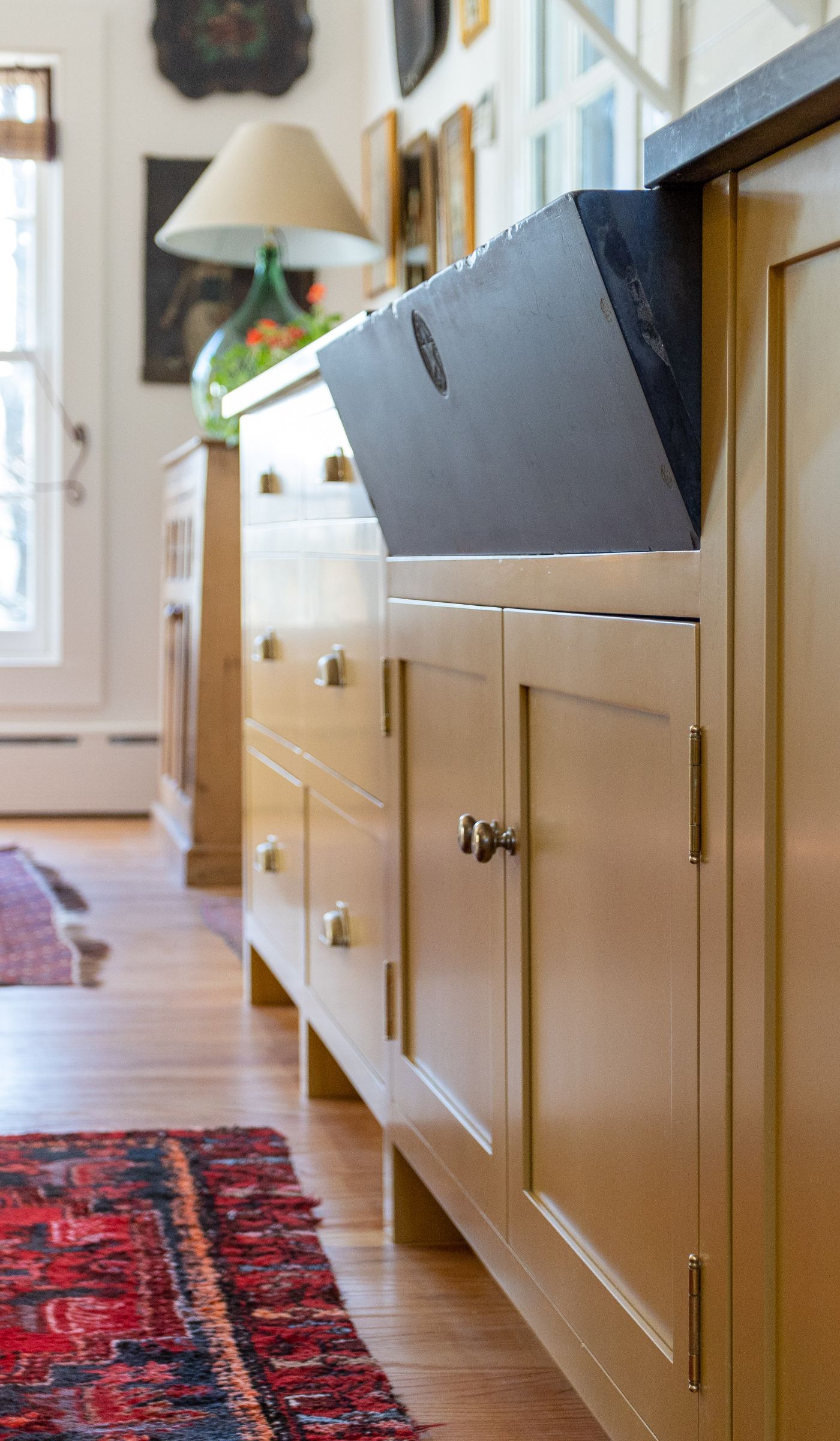 Interior of remodeled kitchen.