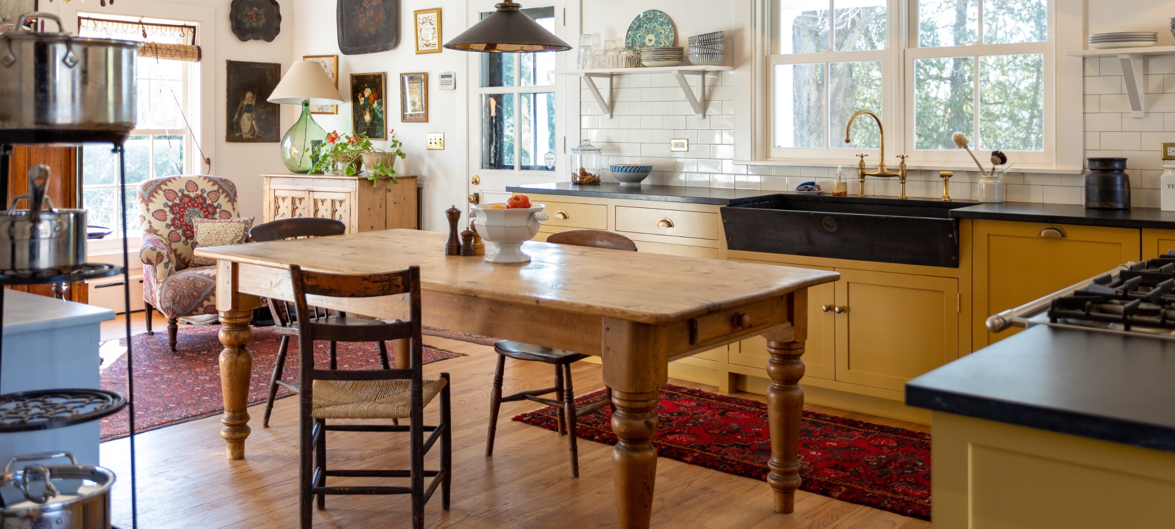 Interior of remodeled kitchen.