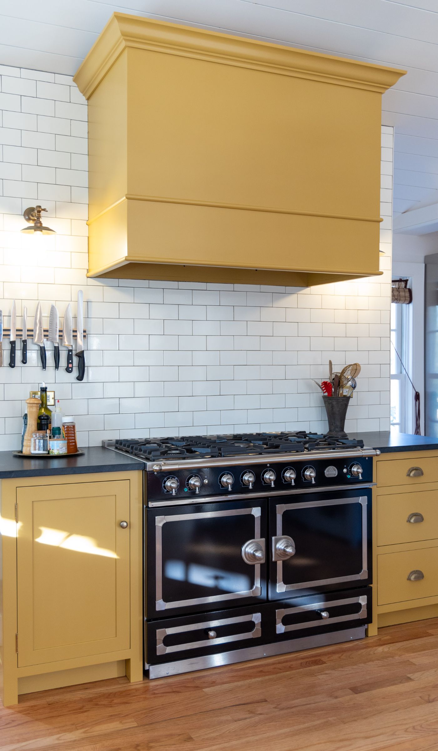Interior of remodeled kitchen.