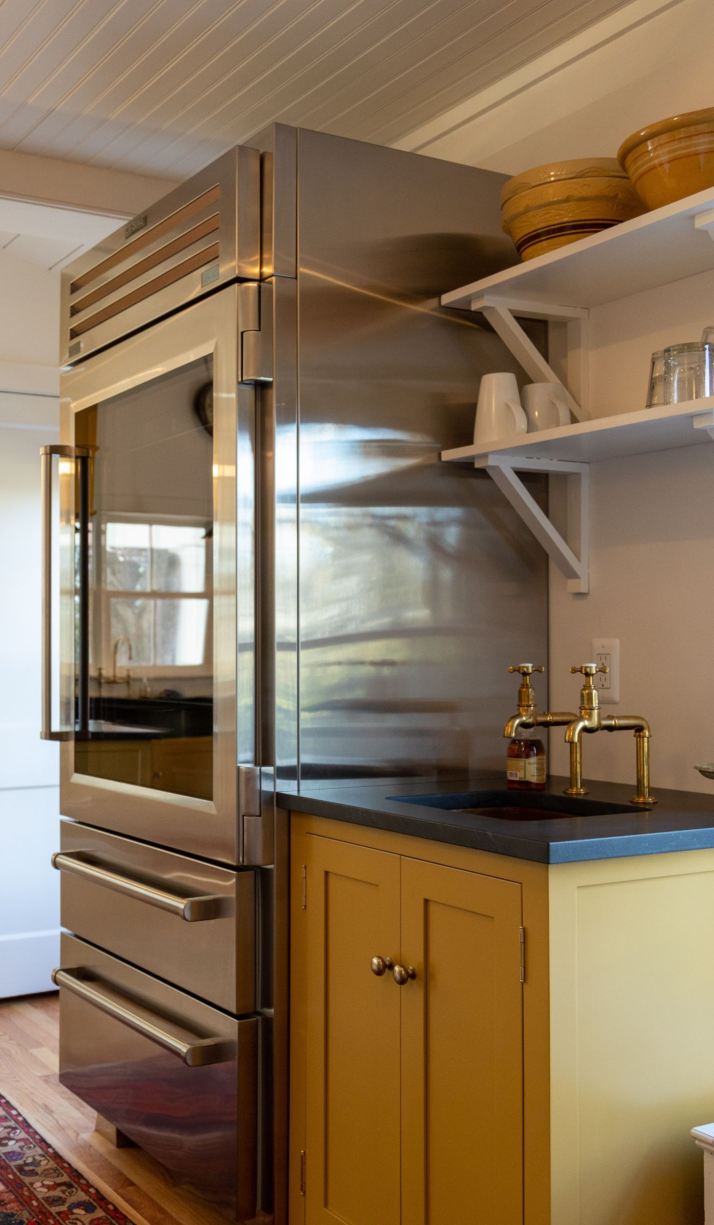 Interior of remodeled kitchen.