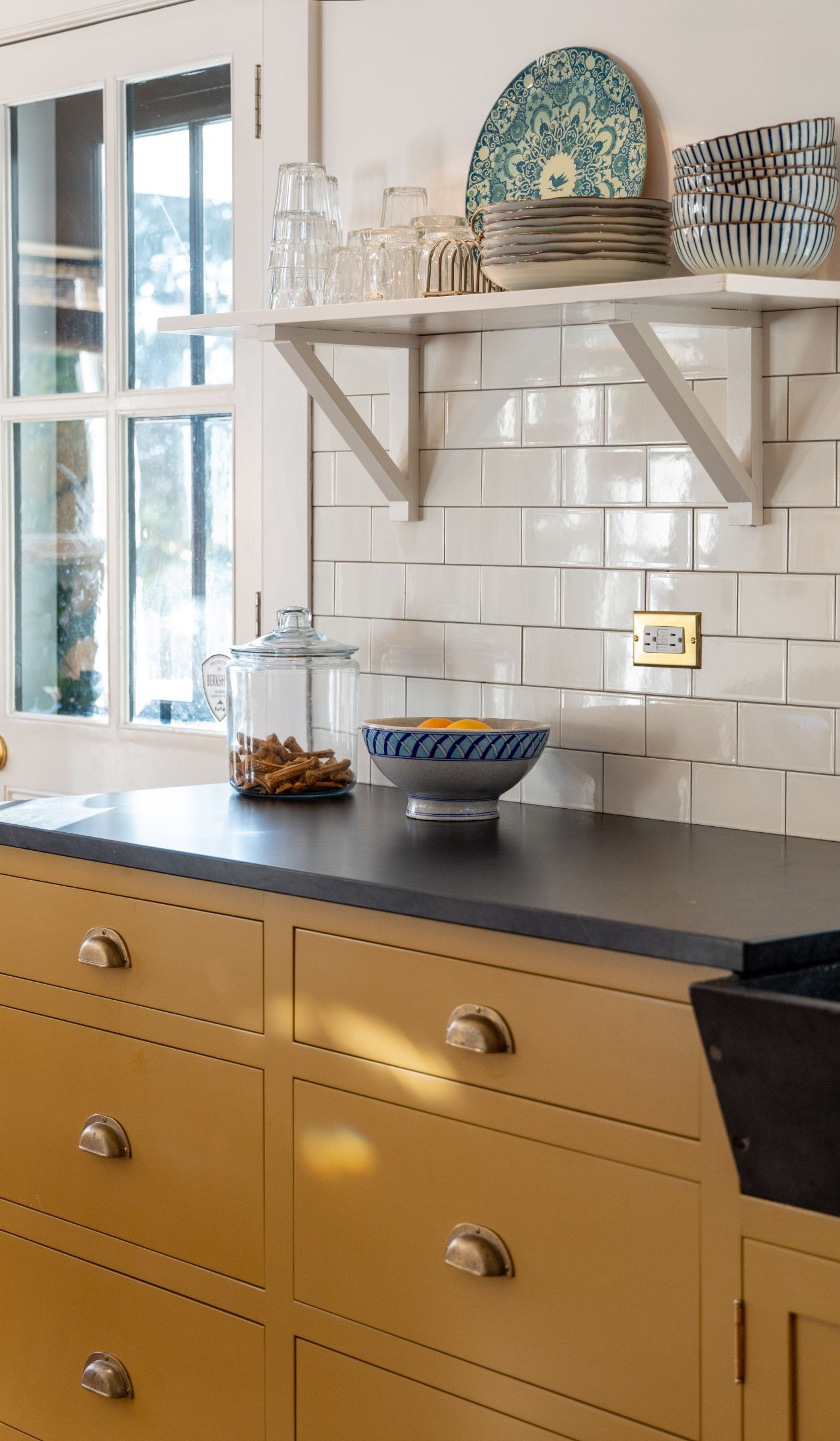 Interior of remodeled kitchen.